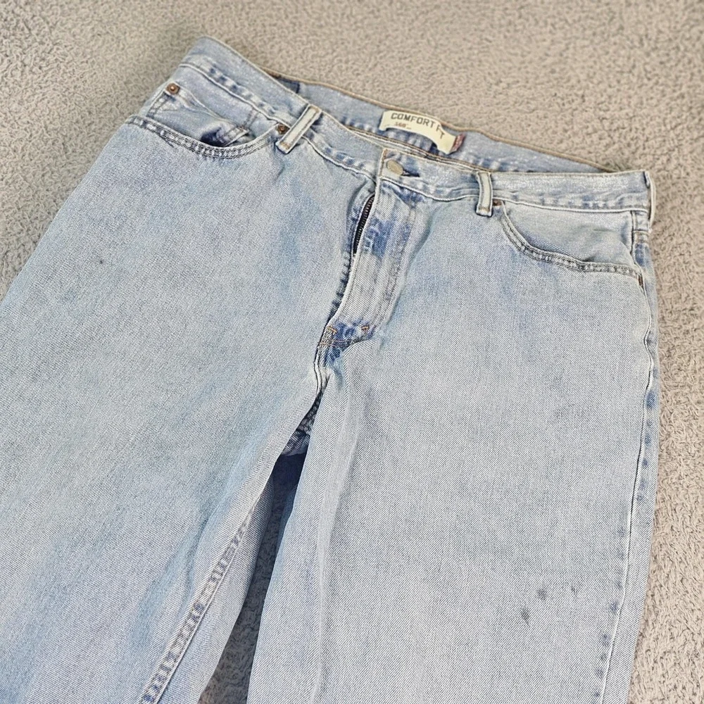 Levis 560 Jeans Mens 36x30 Light Blue Relaxed Tapered Comfort Fit Denim